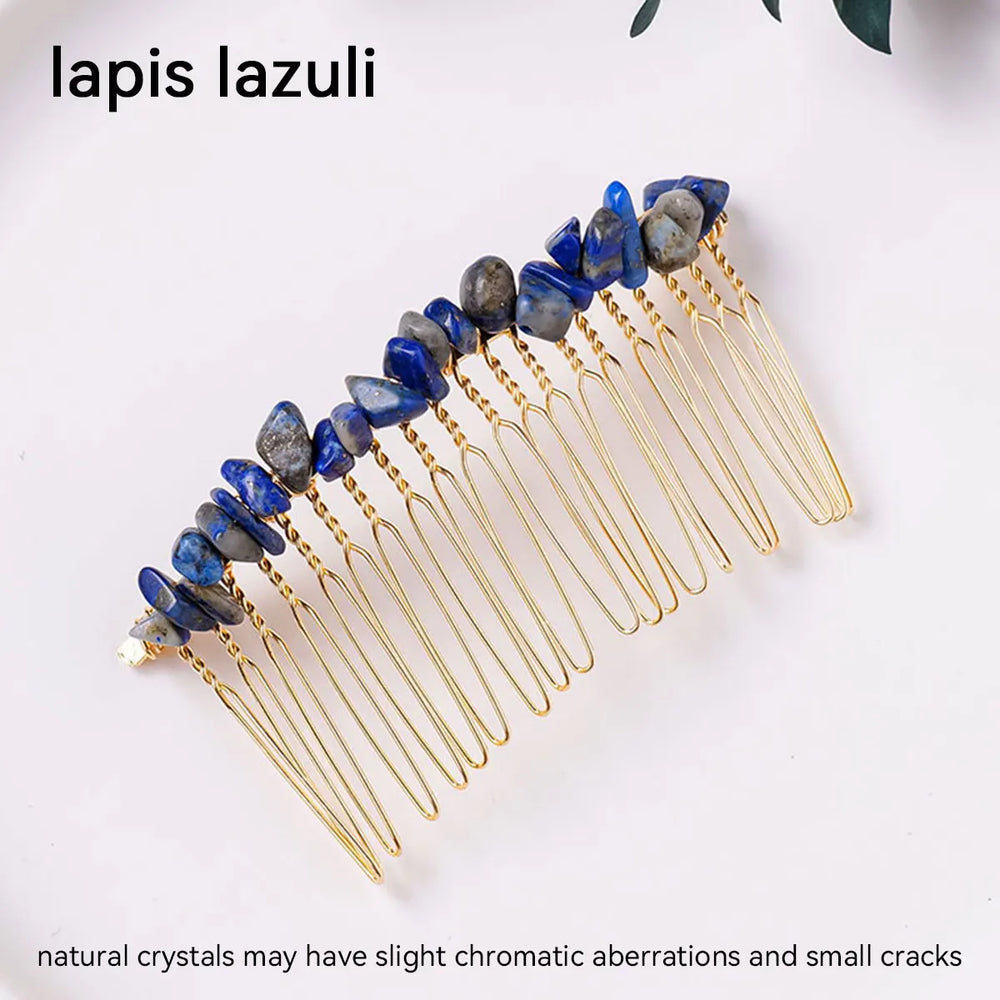 1pc Natural Stone Hair Accessories DIY Handmade Crystal Health Energy Macadam Decoration Crystal Hairpin Children's Day Gifts