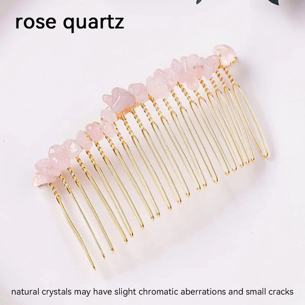 1pc Natural Stone Hair Accessories DIY Handmade Crystal Health Energy Macadam Decoration Crystal Hairpin Children's Day Gifts