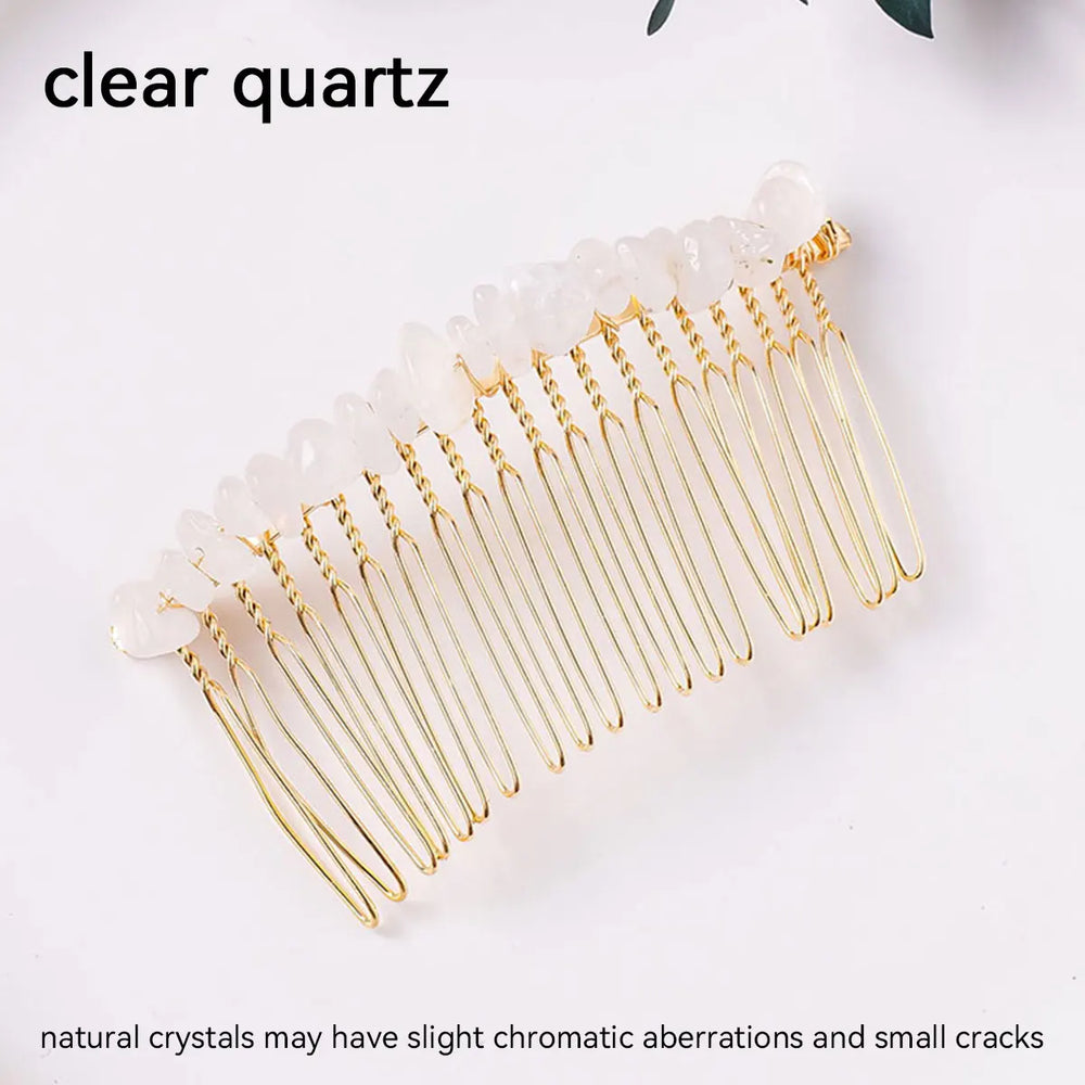 1pc Natural Stone Hair Accessories DIY Handmade Crystal Health Energy Macadam Decoration Crystal Hairpin Children's Day Gifts