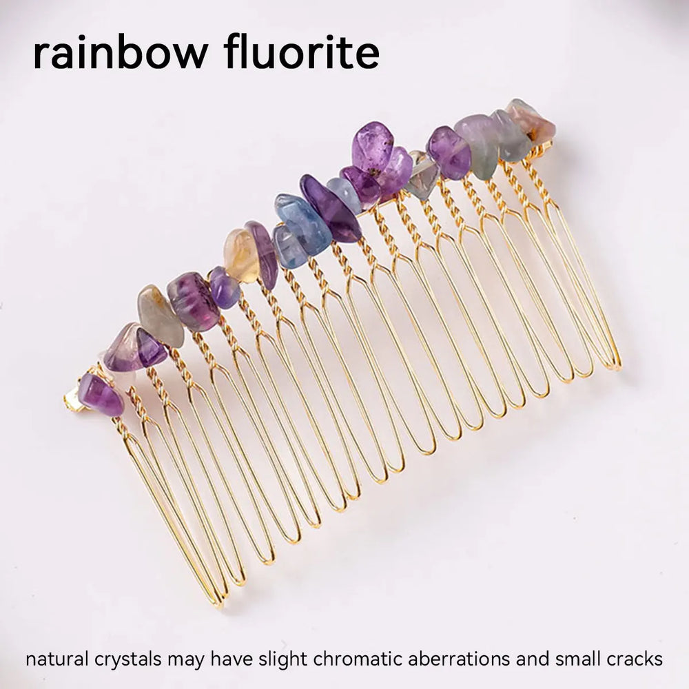 1pc Natural Stone Hair Accessories DIY Handmade Crystal Health Energy Macadam Decoration Crystal Hairpin Children's Day Gifts