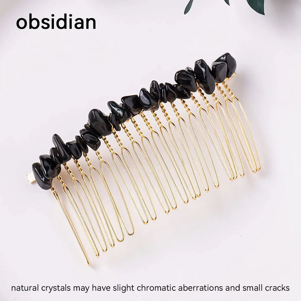 1pc Natural Stone Hair Accessories DIY Handmade Crystal Health Energy Macadam Decoration Crystal Hairpin Children's Day Gifts