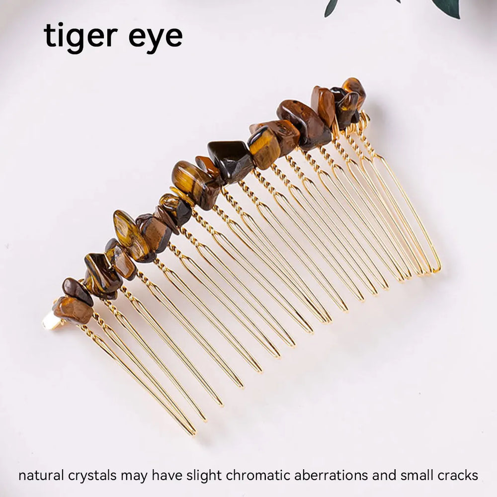 1pc Natural Stone Hair Accessories DIY Handmade Crystal Health Energy Macadam Decoration Crystal Hairpin Children's Day Gifts