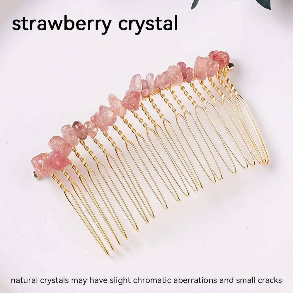 1pc Natural Stone Hair Accessories DIY Handmade Crystal Health Energy Macadam Decoration Crystal Hairpin Children's Day Gifts