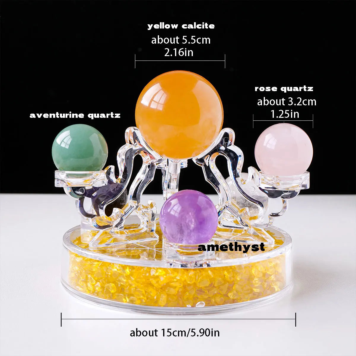 1setNatural Seven Star Array Crystal Ball Witchcraf Glass Room Demagnetization Bowl Clear Quartz Meditation Gravel Storage Stand