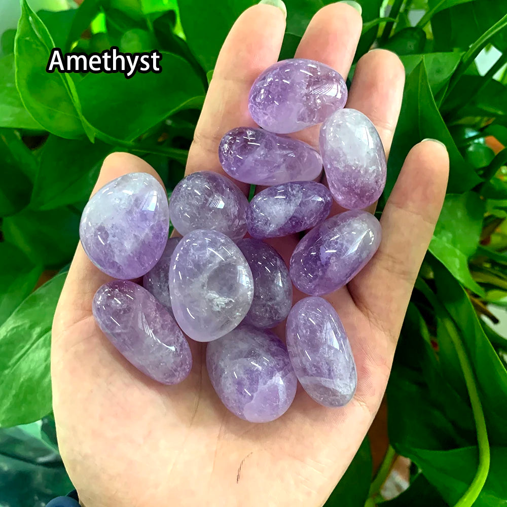 2-3cm 50g/bag Natural Macrobead Polished Chakra Therapy Stone Amethyst Rose Crystals Healing Gemstone Tumbled Gravel