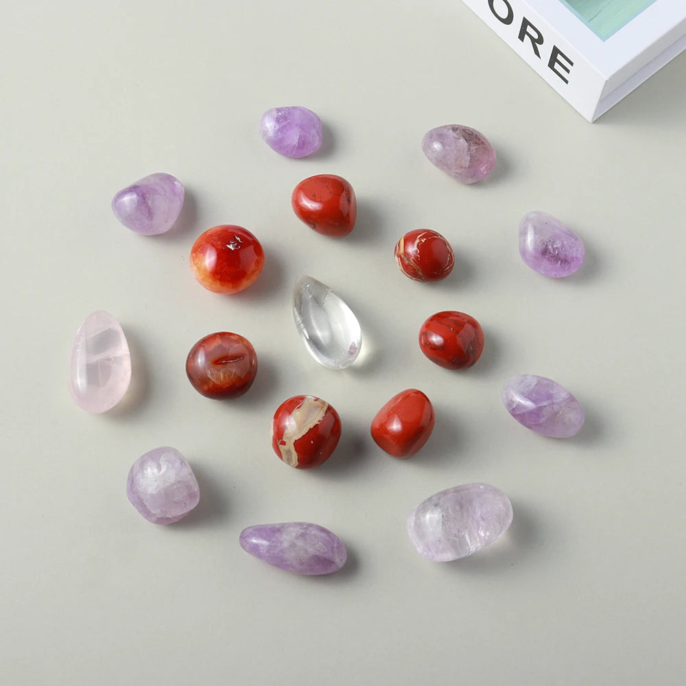 2-3cm 50g/bag Natural Macrobead Polished Chakra Therapy Stone Amethyst Rose Crystals Healing Gemstone Tumbled Gravel