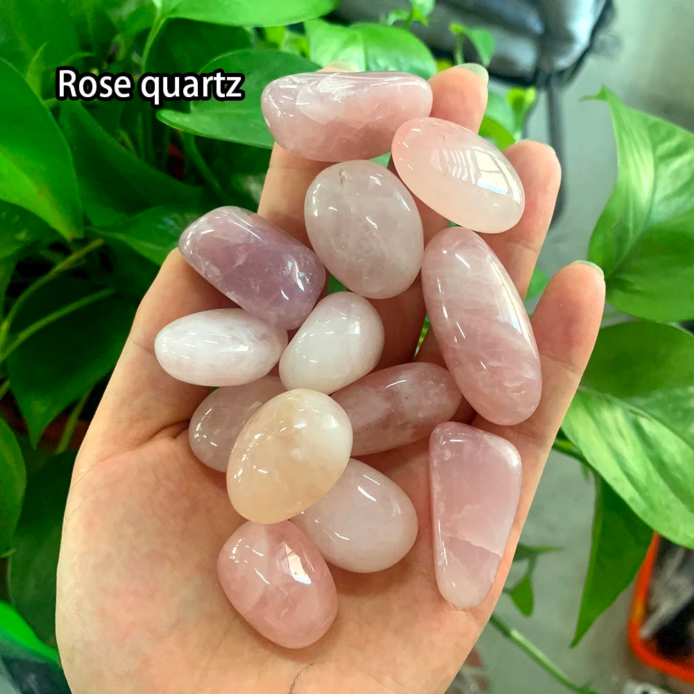 2-3cm 50g/bag Natural Macrobead Polished Chakra Therapy Stone Amethyst Rose Crystals Healing Gemstone Tumbled Gravel