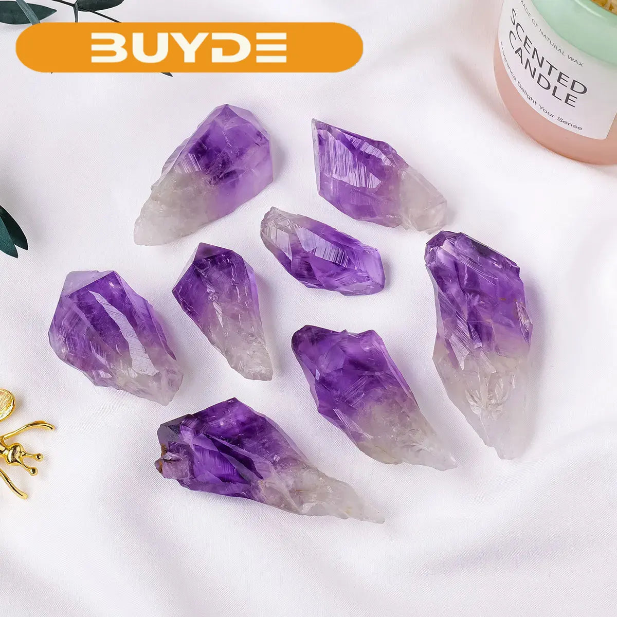 1pc Natural Purple Quartz Crystal Stones Amethyst Flowers Irregular Rough Stones Raw Crystal Rock for Wicca