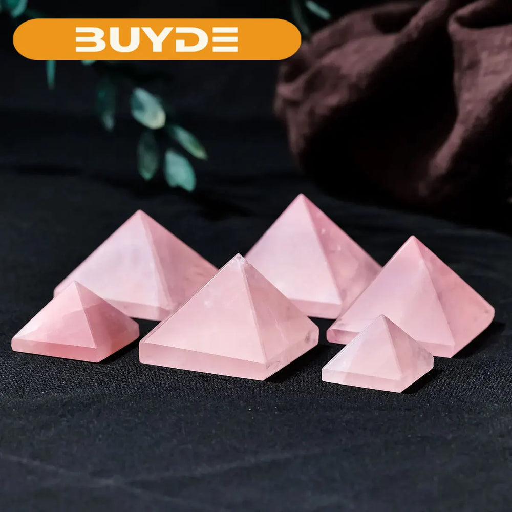 1PC Natural Stones Rose Quartz Crystal Pyramid Quartz Healing Stone Chakra Reiki Crystal THome Decor Crafts