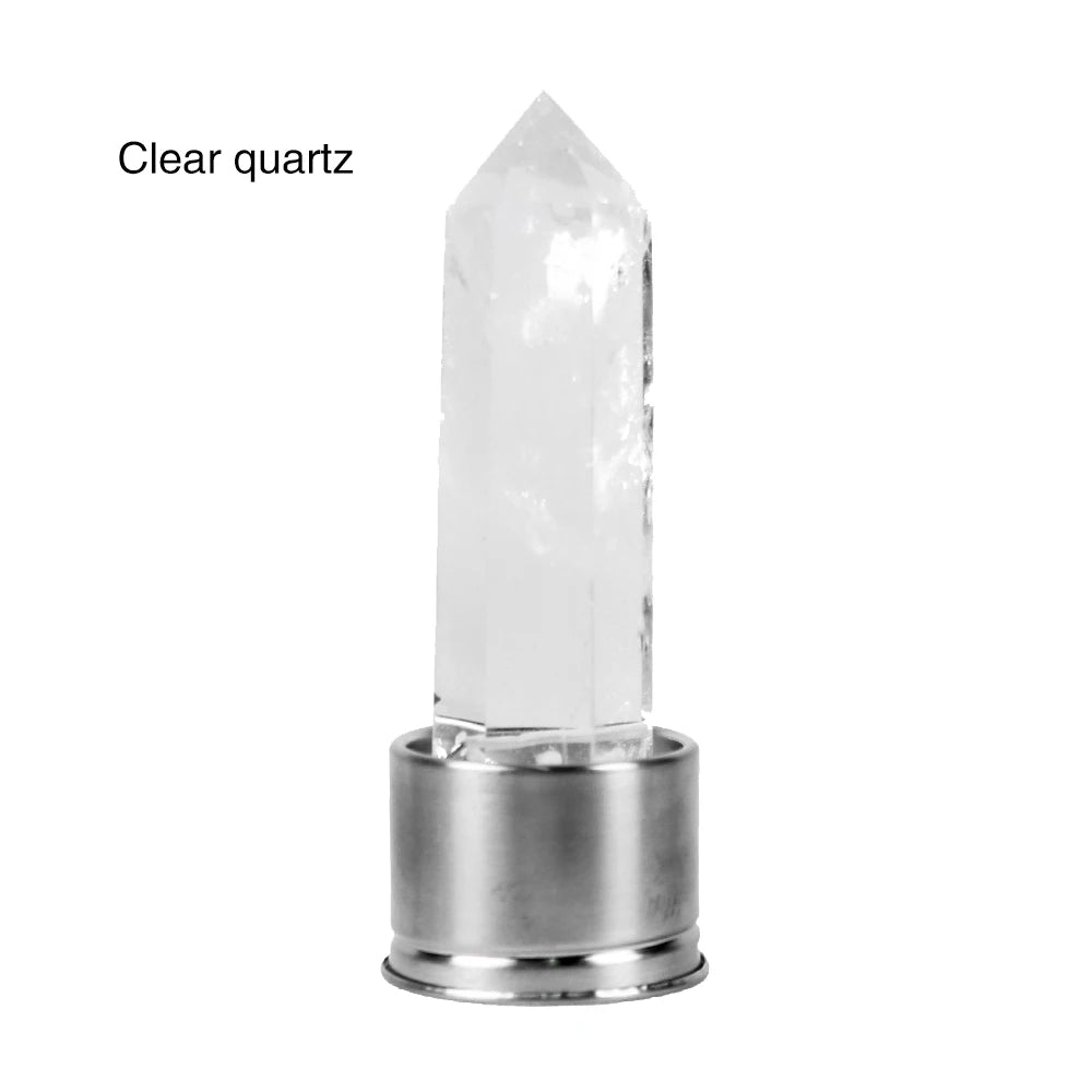 304 Natural Crystal Column Energy Healthy Water Cup Glass Water Bottle Elixir Crystal Obelisk Wand Healing Gemstone Quartz