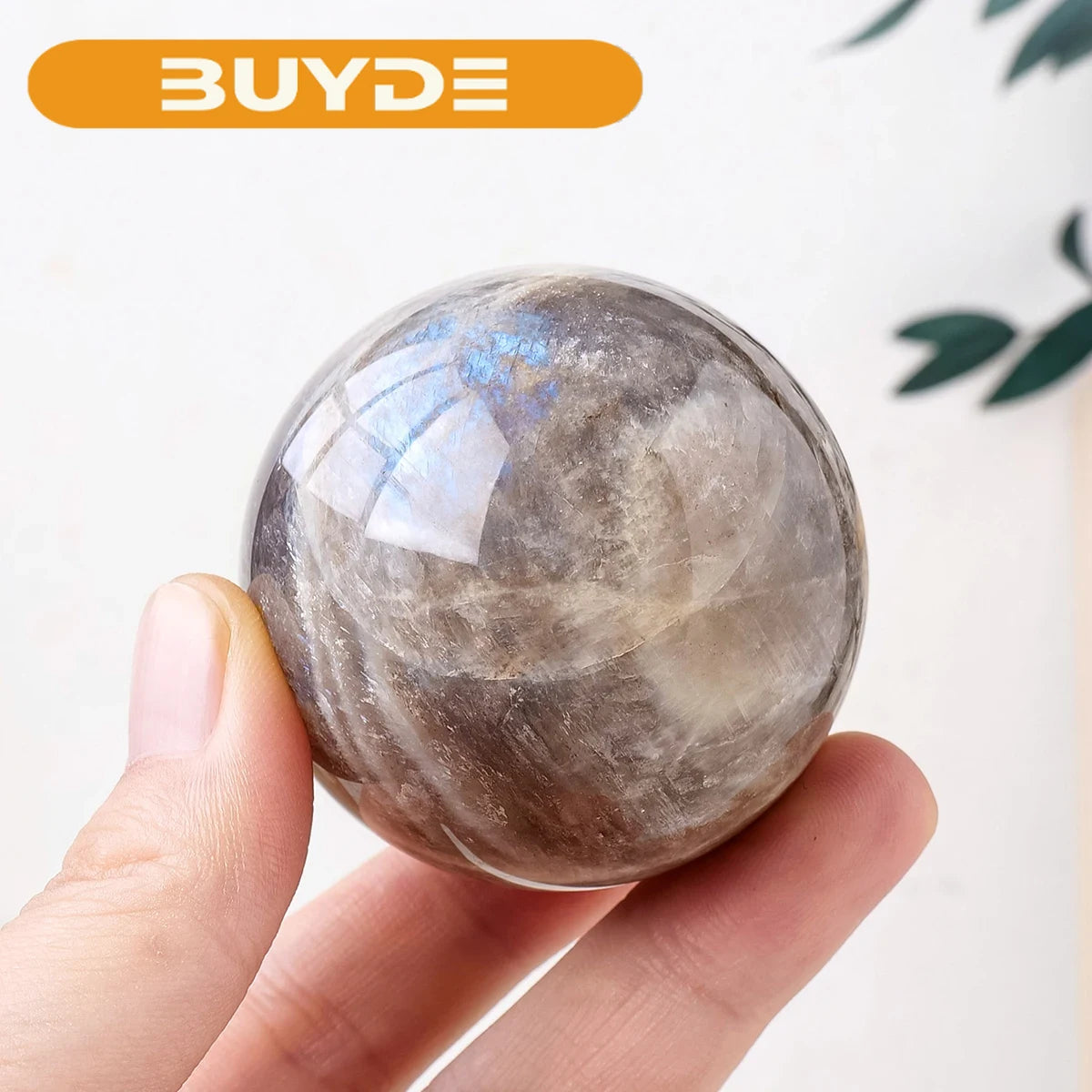 1PC Natural Crystal Blue Moonstone Ball Massage Polished Reiki Healing Exquisite Room Decor Moonstone Ore Souvenirs Sphere