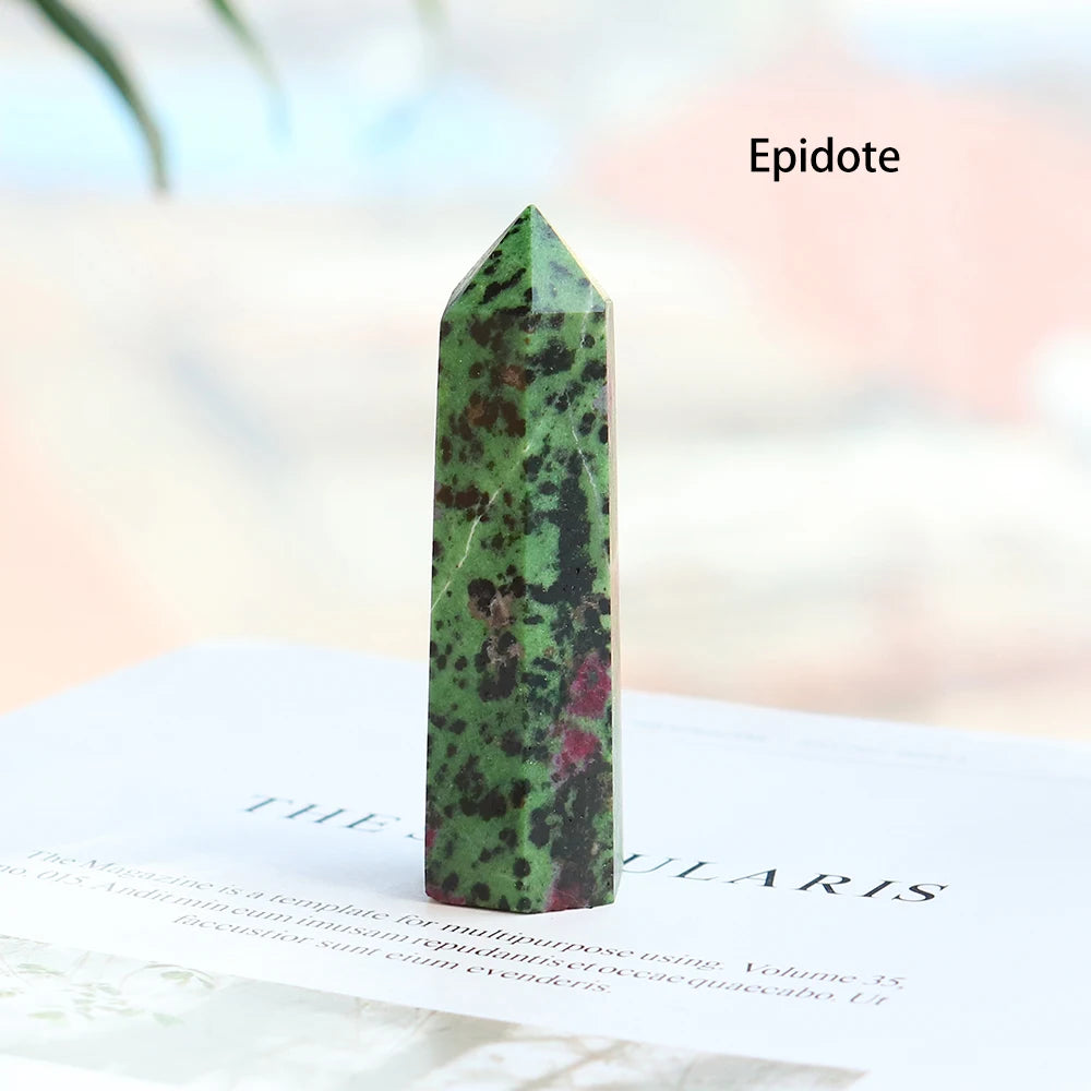 36 Color Natural crystal columns Health crystal point Obelisk Wand Amethyst Rose Quartz Ore Mineral Crafts Home Decoration 1PC