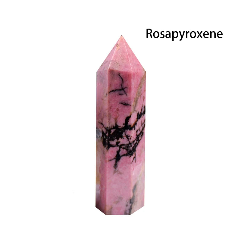 36 Color Natural crystal columns Health crystal point Obelisk Wand Amethyst Rose Quartz Ore Mineral Crafts Home Decoration 1PC