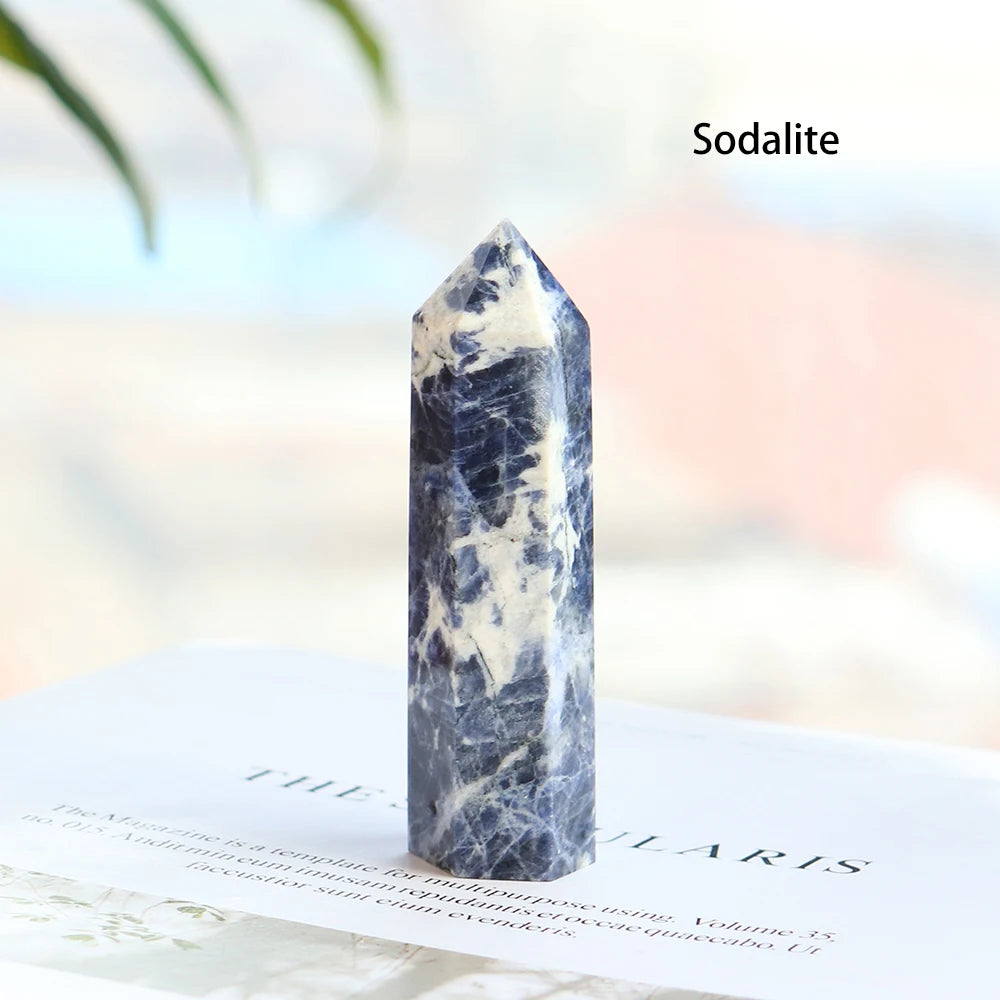 36 Color Natural crystal columns Health crystal point Obelisk Wand Amethyst Rose Quartz Ore Mineral Crafts Home Decoration 1PC