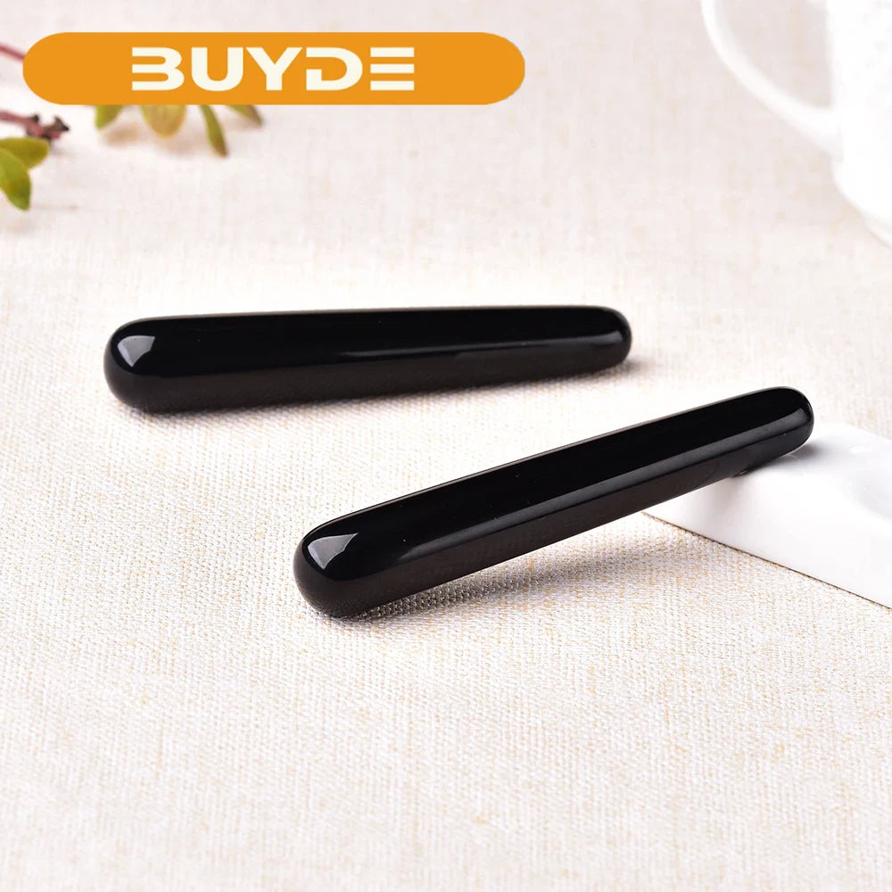 1PC Natural Black Quartz Wands Obsidian Gemstone Crafts Pleasure Wand Body Hand Massage Wood Magic Stone Ornament Gifts