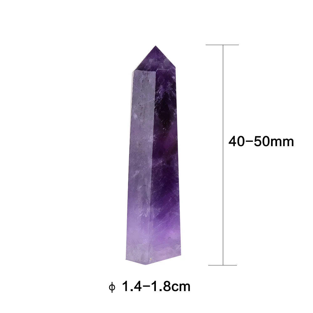 4-7cm 1pc 100% Natural Uruguay deep purple amethyst Crystal Quartz Point  Terminated Wand Healing Gemstone Ornaments Crafts