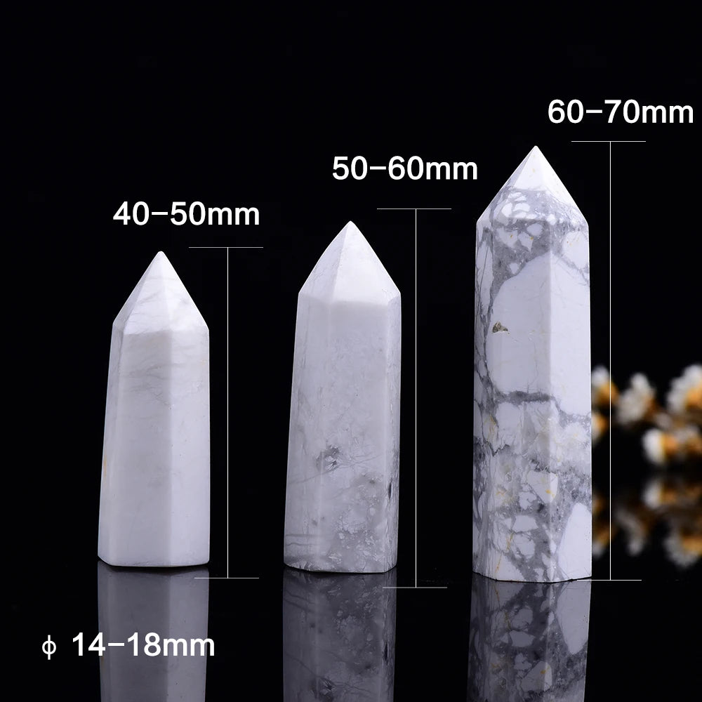 4-7cm 1pcs Natural howlite crystal point healing  quartz crystal office decoration  study room decoration