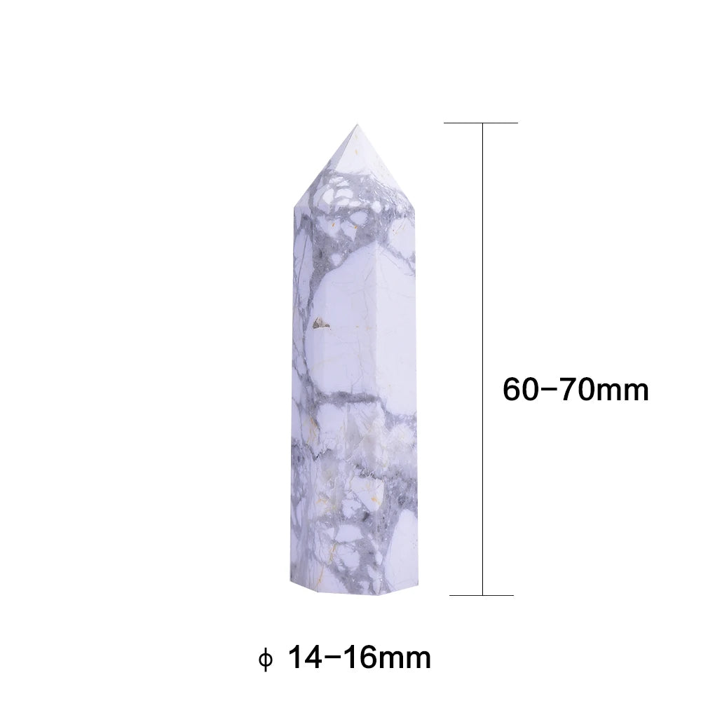 4-7cm 1pcs Natural howlite crystal point healing  quartz crystal office decoration  study room decoration