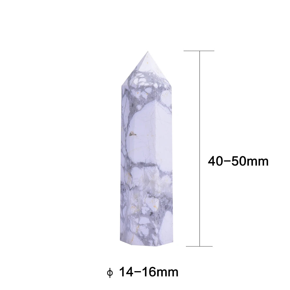 4-7cm 1pcs Natural howlite crystal point healing  quartz crystal office decoration  study room decoration