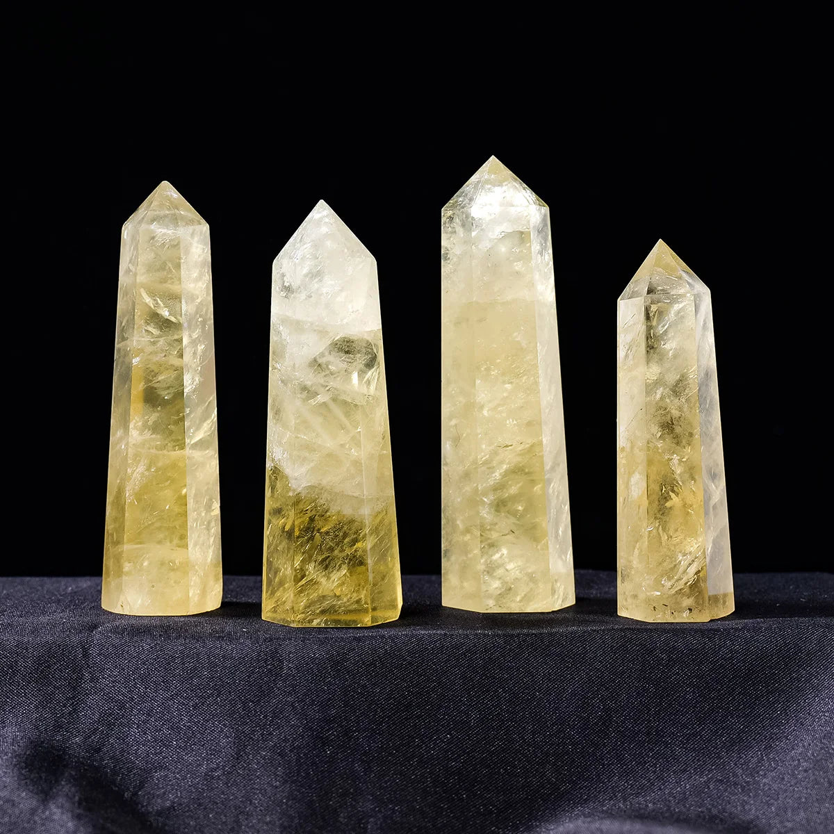 4-8cm 1PC Natural Stones Yellow Quartz Citrine Crystal Wand Point For Healing Home Decoration