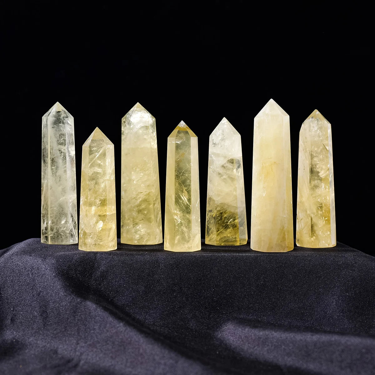 4-8cm 1PC Natural Stones Yellow Quartz Citrine Crystal Wand Point For Healing Home Decoration