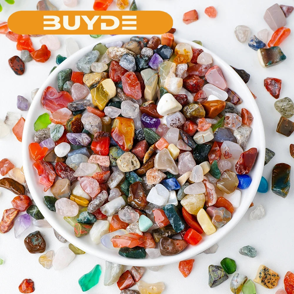 50g Natural Stones Mixed Crystal Material Crystal Gravel Stone Chips Ore Minerals Reiki  Specimen Gemstones Aquarium Decoration