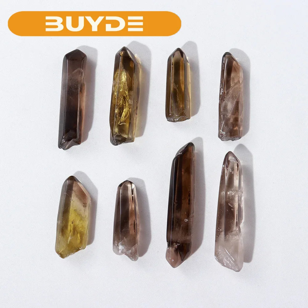 50g/Bag Natural Smokey quartz crystal single point Tea Crystal Rough Mineral Specimen Reiki Healing stone