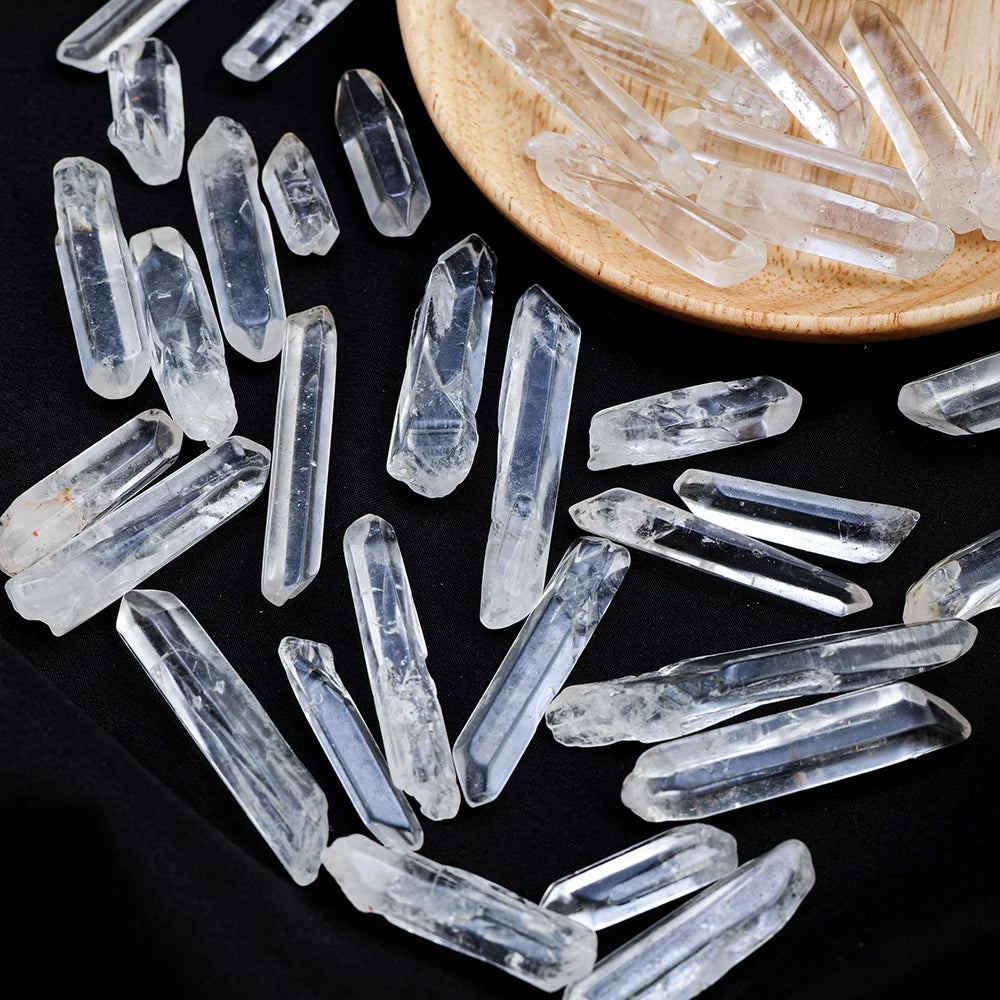 50G/BAG Natural Clear Quartz Single Crystal Point Healing Energy Stone Reiki Aquarium Home Room Decor DIY