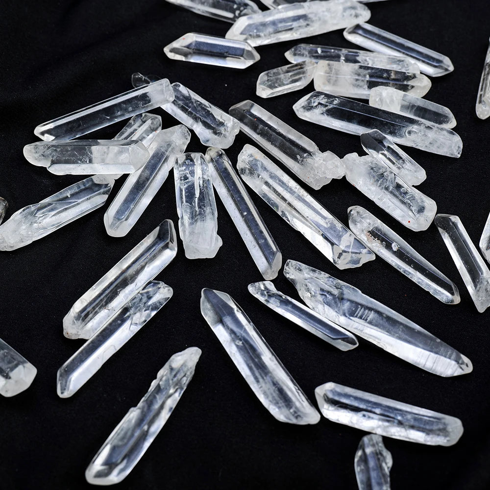 50G/BAG Natural Clear Quartz Single Crystal Point Healing Energy Stone Reiki Aquarium Home Room Decor DIY