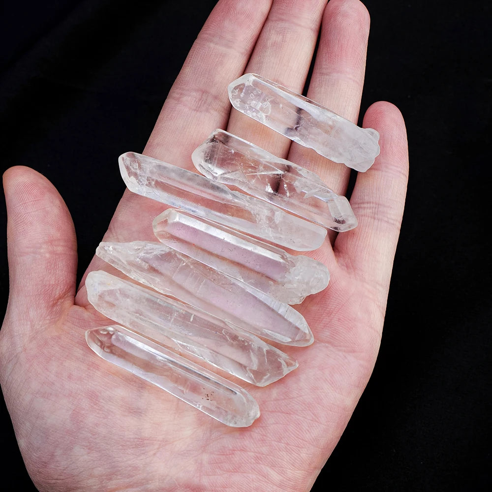 50G/BAG Natural Clear Quartz Single Crystal Point Healing Energy Stone Reiki Aquarium Home Room Decor DIY