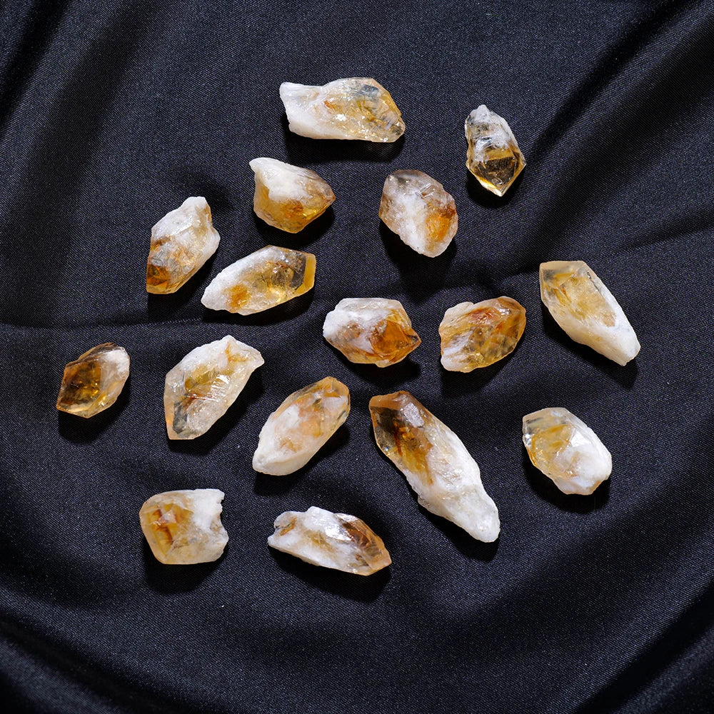 50G/BAG Natural Raw Stone Rough Citrine Tooth Cluster Crystal Point Yellow Quartz Jewelry DIY Production Decorative Stone