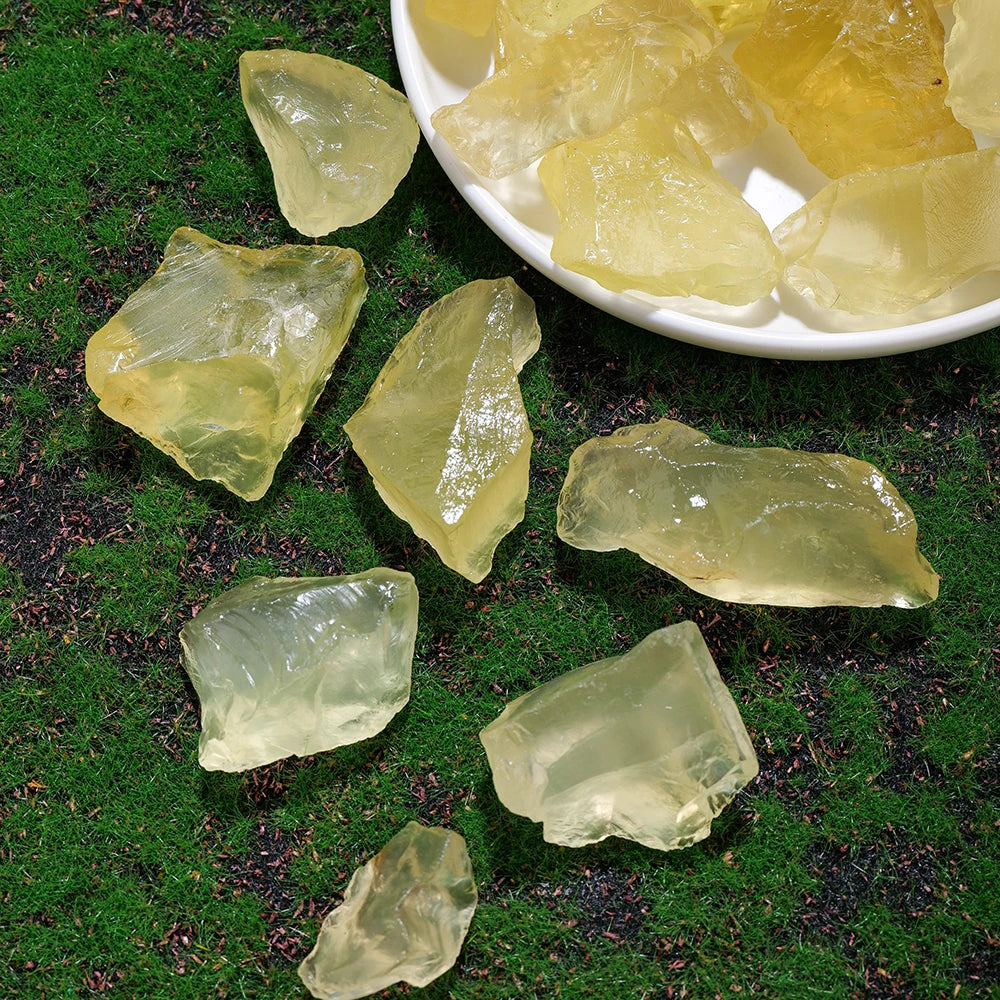 50g/Bag Natural Citrine Raw Stone Rough Yellow Quartz Unpolished Home Garden Decoration Ornaments