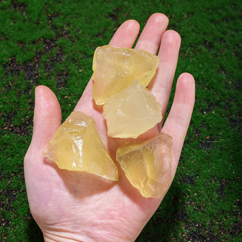 50g/Bag Natural Citrine Raw Stone Rough Yellow Quartz Unpolished Home Garden Decoration Ornaments