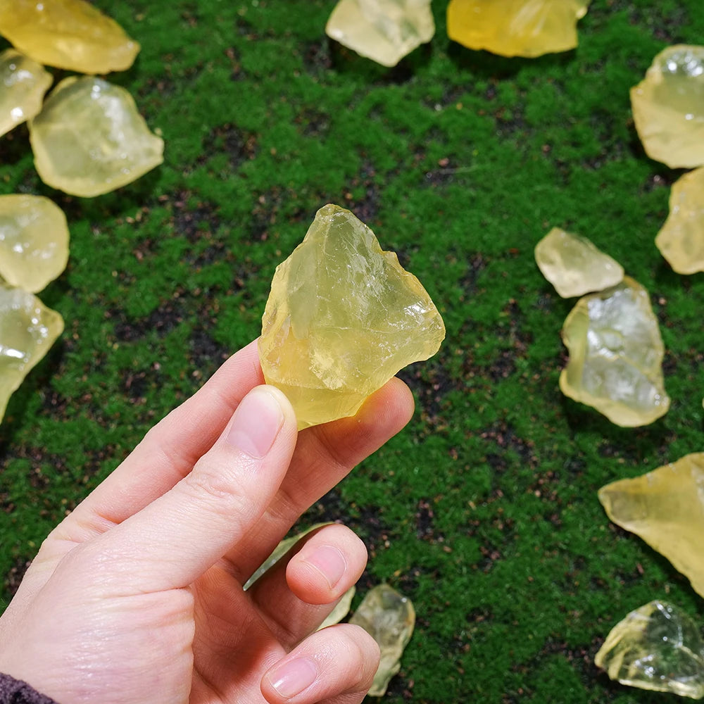 50g/Bag Natural Citrine Raw Stone Rough Yellow Quartz Unpolished Home Garden Decoration Ornaments