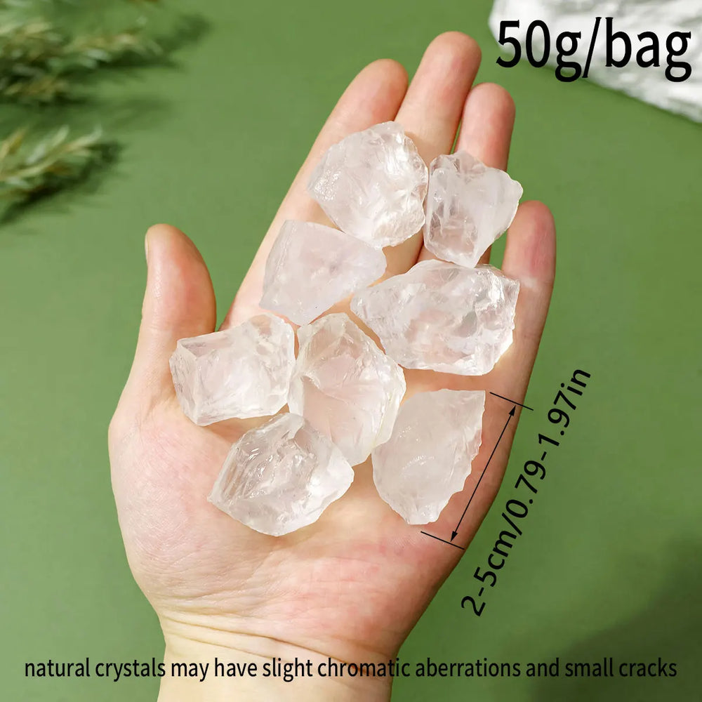 50g/Bag Natural Clear Quartz Raw Stone Rough Orange Quartz Unpolished Home Garden Decoration Ornaments