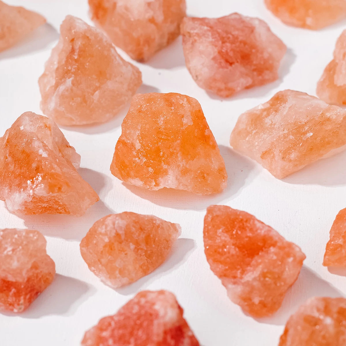 50g/Bag Natural Orange Salt Stone Raw Stone Rough Orange Quartz Unpolished Home Garden Decoration Ornaments