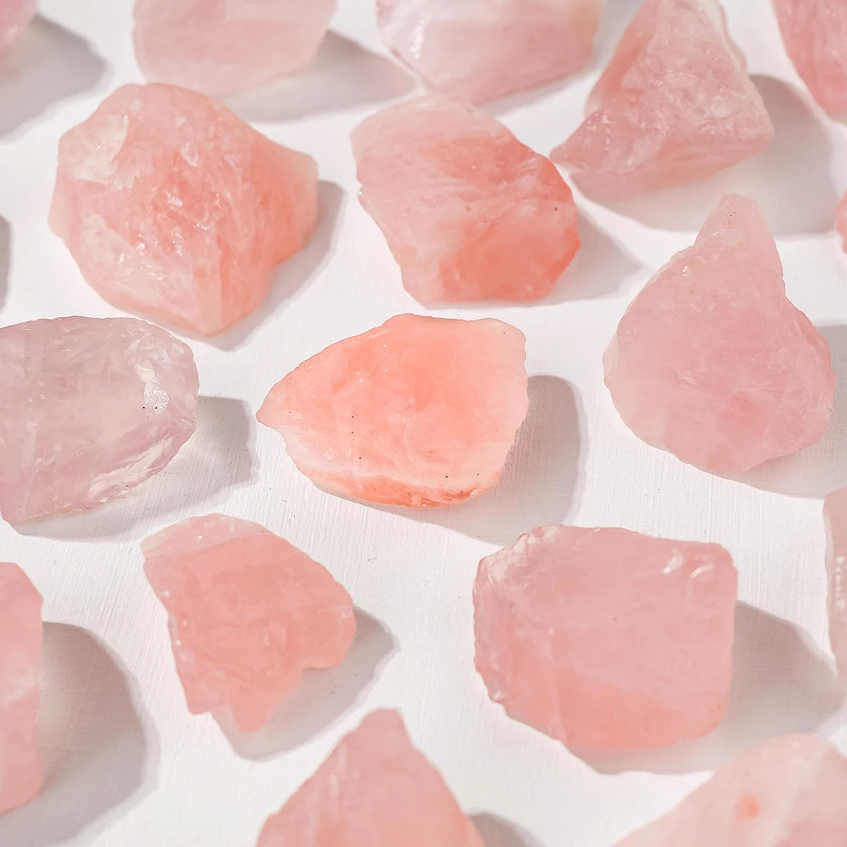 50g/Bag Natural Rose Quartz Raw Stone Pink Rough Pink Quartz Unpolished Home Garden Decoration Ornaments