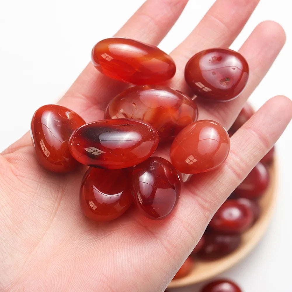 50g Natural Healing Gemstone Carnelian Polished Tumbled Gravel Stone Red Agate Crystal Reiki Minerals Home Aquarium Decoration