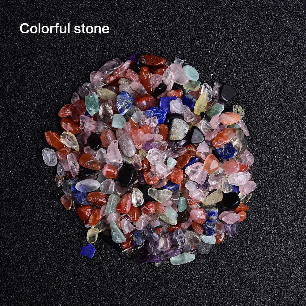 50g Natural Irregular Crystal Quartz Rock Tumbled Crushed Stone Healing Reiki Gemstones for Garden Aquarium Plants Decoration