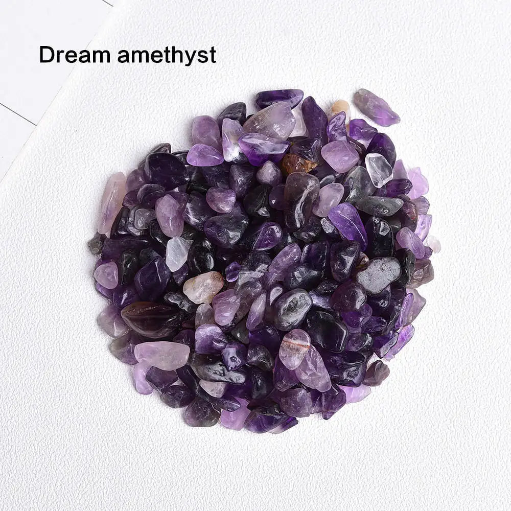 50g Natural Irregular Crystal Quartz Rock Tumbled Crushed Stone Healing Reiki Gemstones for Garden Aquarium Plants Decoration