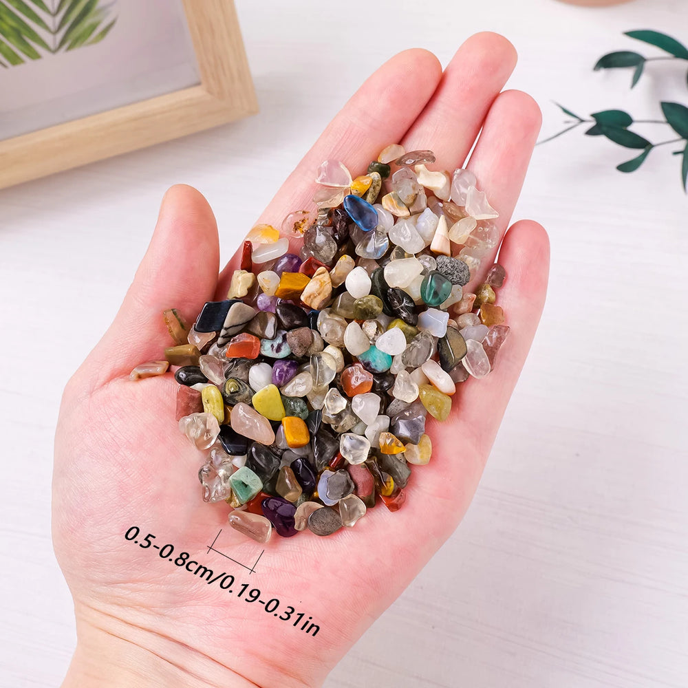 50g Natural Stones Mixed Crystal Material Crystal Gravel Stone Chips Ore Minerals Reiki Specimen Gemstones Aquarium Decoration