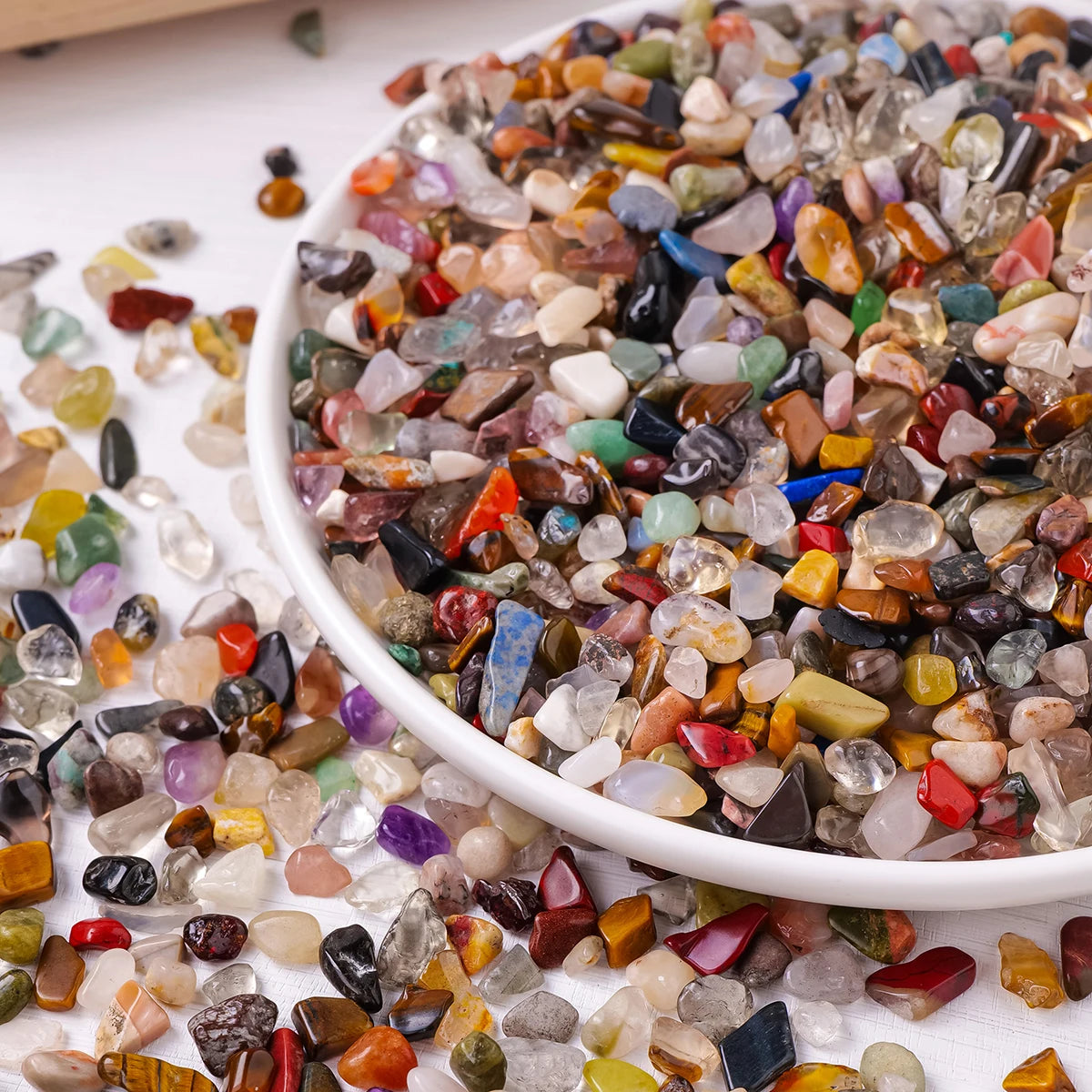 50g Natural Stones Mixed Crystal Material Crystal Gravel Stone Chips Ore Minerals Reiki Specimen Gemstones Aquarium Decoration