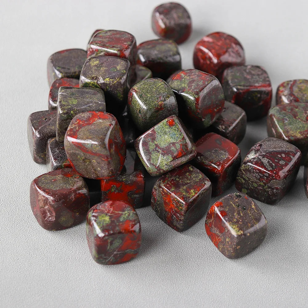 50g/bag Natural Dragon Blood Stone Cube Health Energy Crystal Cube DIY Jewelry Decoration Accessories