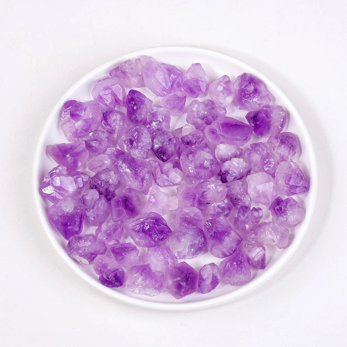 50g/bag Natural Purple Quartz Crystal Stones Amethyst Flowers Irregular Rough Stones Raw Crystal Rock for Wicca