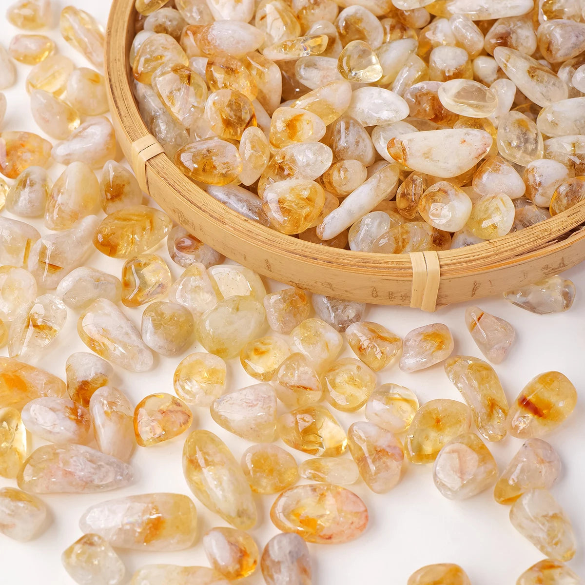 50g/bag Natural Stones Citrine Material Crystal Gravel Stone Chips Ore Minerals Reiki Specimen Gemstones Aquarium Decoration