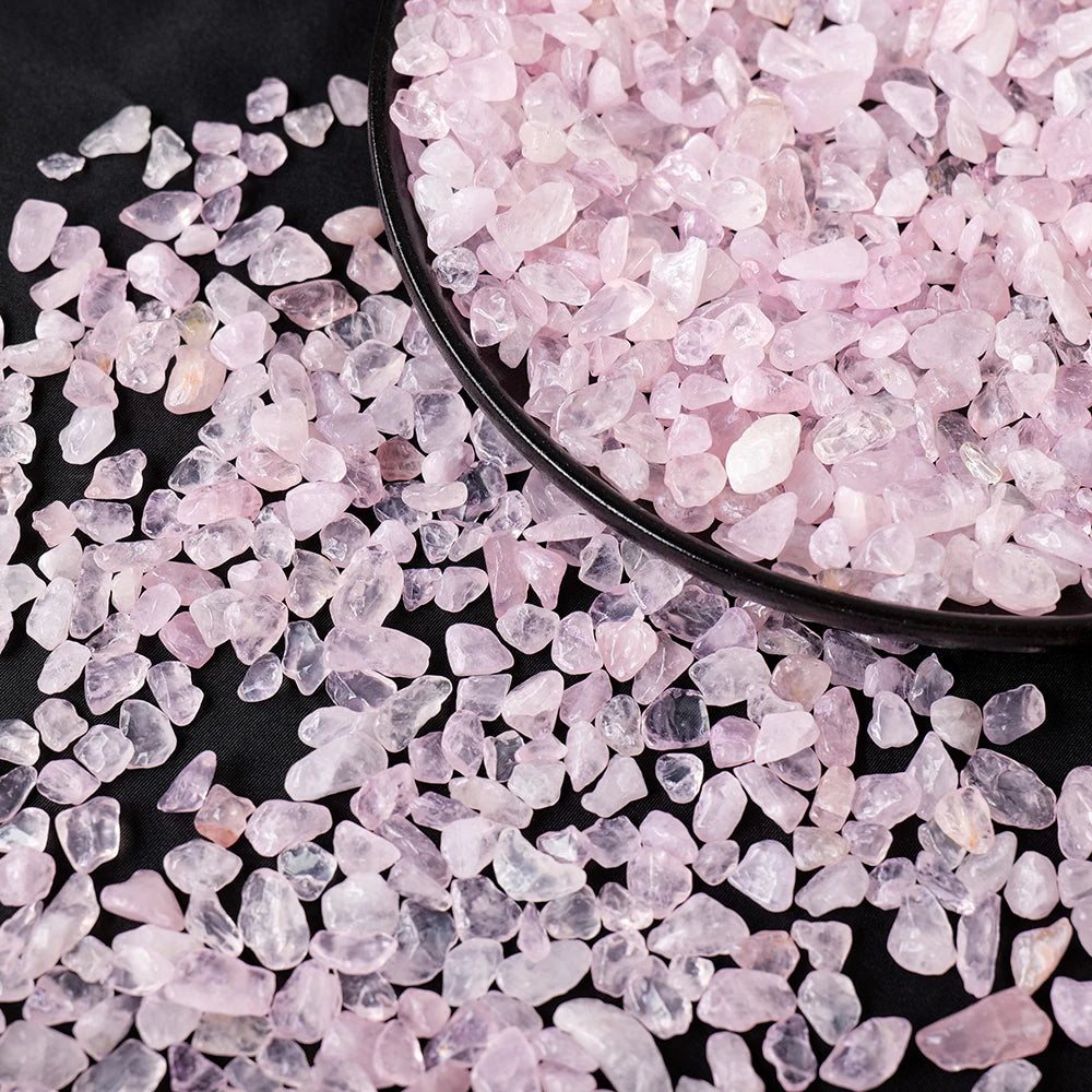 50g/bag Natural Stones Rose Quartz Material Crystal Gravel Stone Chips Ore Minerals Reiki Specimen Gemstones Aquarium Decoration