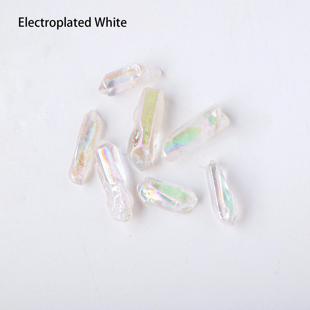 50g/bag Natural White Crystal Aura Rainbow Single Crystal Energy Point Clear Quartz  Home Decoration