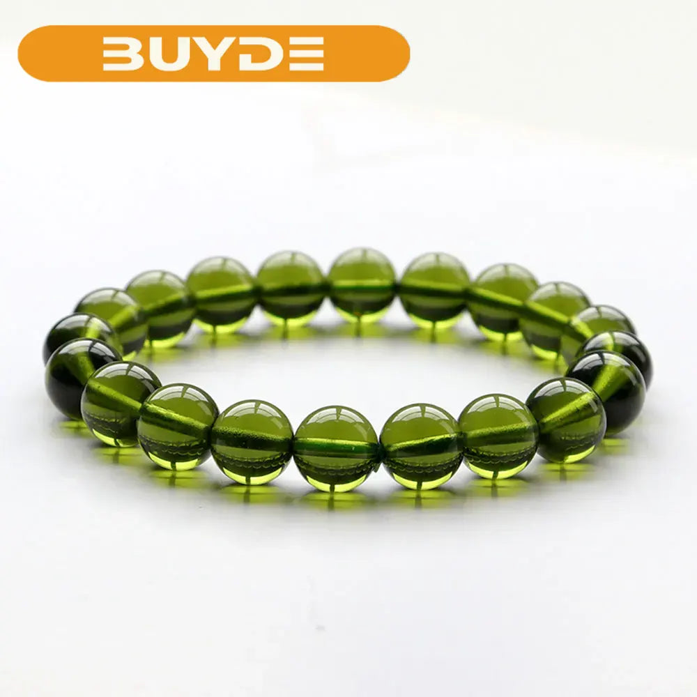 1pc Charm crystal Bracelet MOLDAVITE Bracelet Wrist Bracelet Men's And Women's Gift Jewelry