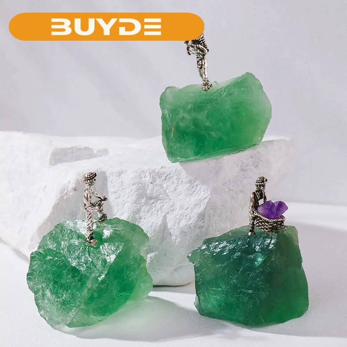 1pc Natural Amethyst Cluster Miner Modeling Micro Landscape Decoration Crystal Raw Stone Mine Standard Home Decoration