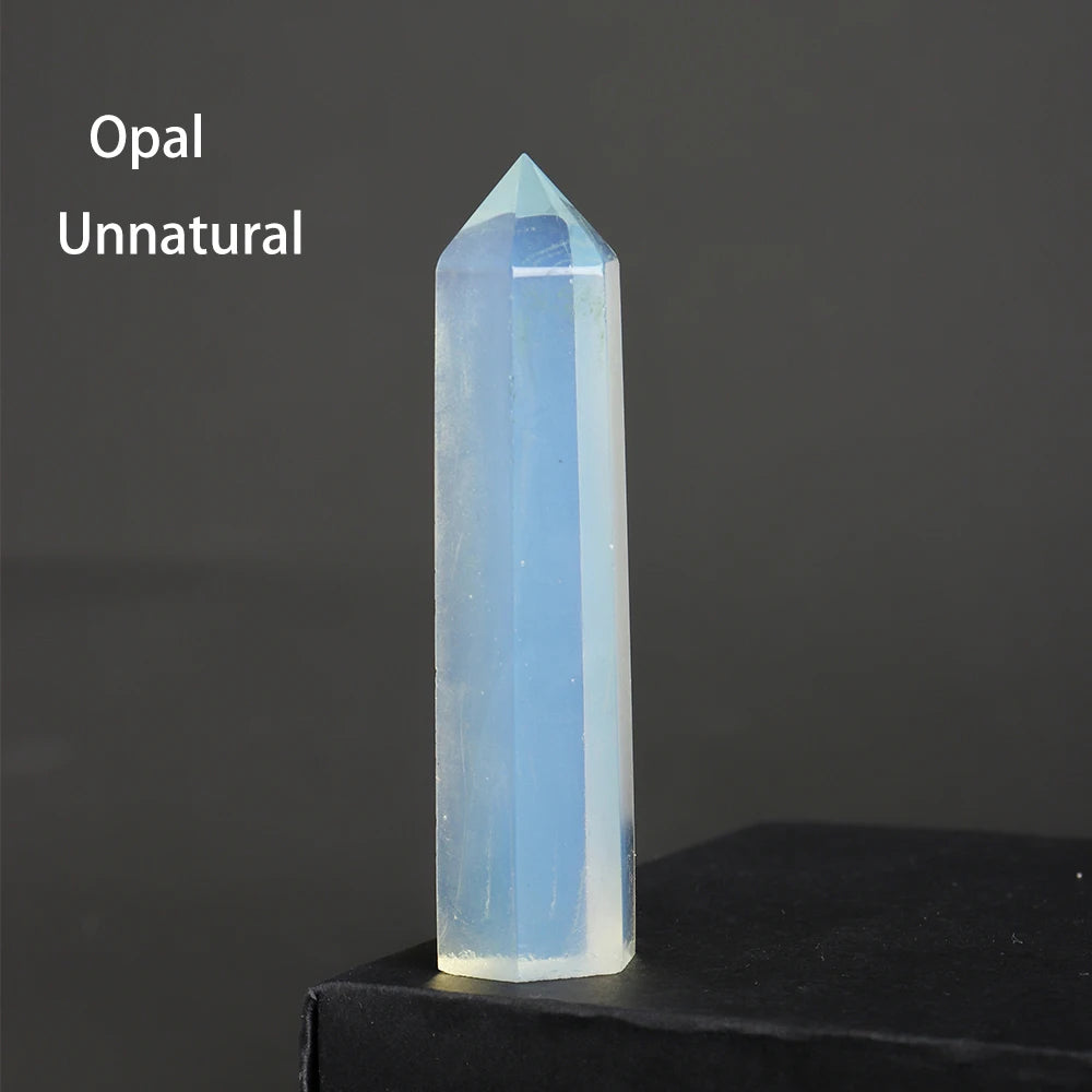 7-8cm Natural Crystal Point Quartz Rainbow Wand Crystal Column Rose Quartz Rock Mineral Specimen  Home Decor Reiki Healing stone